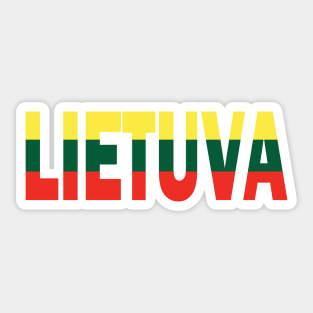 Lietuva Lithuanian Flag Distressed Souvenir Sticker